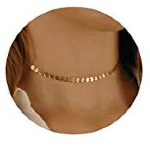 CHESKY 14K Gold Plated Coins Pendant Necklace for Women Handmade Circle Choker Necklace with Round Disc Pendants Delicate Jewelry