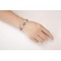 Leafael Ocean Bubble Womens Link Bracelet Made with Premium Crystals Costume Fashion Jewelry, 7''+2'', Silver Tone or 18K Rose Gold Plated, Gifts for Women
