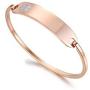 Free Custom Engraving Stainless Steel Catch Hook Oval Fit Medical Alert ID Bangle Bracelet