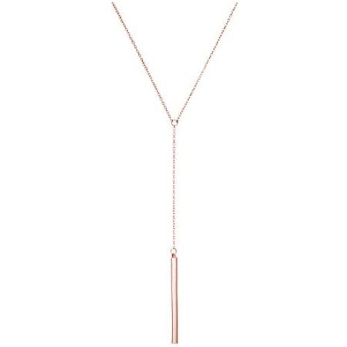 Y Necklace Dainty Disc Pendant Necklace CZ Long Lariat Chain Jewelry for Women