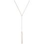 Y Necklace Dainty Disc Pendant Necklace CZ Long Lariat Chain Jewelry for Women
