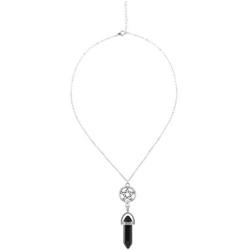 Yalice Vintage Quartz Healing Crystal Necklace Chain Pentacle Pendant Necklaces Jewelry for Women and Girls