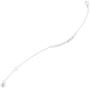 Silpada Dotted Line Curved Bar Chain Bracelet with Crystals in Sterling Silver, 7.5''