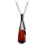 Black Cherry Amber Sterling Silver Modern Set Leverback Earrings Necklace 18 Inches
