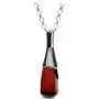 Black Cherry Amber Sterling Silver Modern Set Leverback Earrings Necklace 18 Inches