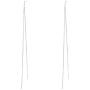 Minimalist Threader Dangle Earrings for Women Girls S925 Sterling Silver Long Tassel Chain Drop Dangling Simple Thin Double Line Wire Thread Stud Hypoallergenic Fashion Dainty Jewelry Gift