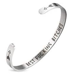 A N KINGPiiN Inspirational Bracelets for Women Inspirational Gift for Women Girls Men Motivational Birthday Cuff Bangle Friendship Personalized Mantra Jewelry Come Gift Box