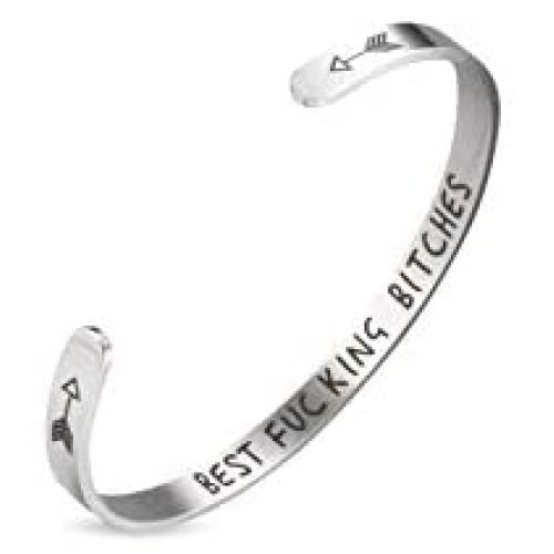 A N KINGPiiN Inspirational Bracelets for Women Inspirational Gift for Women Girls Men Motivational Birthday Cuff Bangle Friendship Personalized Mantra Jewelry Come Gift Box