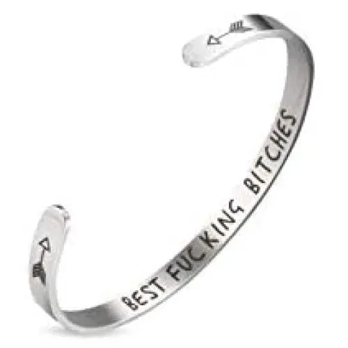 A N KINGPiiN Inspirational Bracelets for Women Inspirational Gift for Women Girls Men Motivational Birthday Cuff Bangle Friendship Personalized Mantra Jewelry Come Gift Box