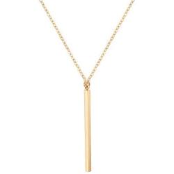 PERNNLA PEARL Long Disc Pendant Necklace for Women 18K Gold Plated Sweater Chain Fashion Jewelry