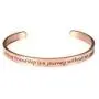 XuRiLai A True Friendship is a Journey Without an end Womany Cuff Bracelet Positive Message Cuff Bracelet for Women and Girls Jewelry Gifts(Rose Golden)