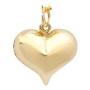 Pori Jewelers 14K Solid Yellow Gold Heart Charm Pendants- Multiple Styles Available