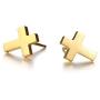 VNOX Stainless Steel Christian Mini Cross Stud Earring Huggie Hoop Earrings for Men Women