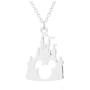 Mickey Mouse/Beauty Beast/Castle Necklace for Women/Teenagers - Silver/Gold/Rose Gold Trendy Plated Character Pendant Necklace Jewelry - Mall of Style