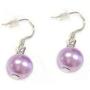 Linpeng Dragonfly Beads Necklace Earrings Jewelry Set, Violet