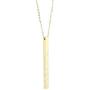 Personalized Vertical Bar Necklace Coordinate Jewelry Anniversary Gifts for Her Roman Numeral Graduation Gift Engraved 3D Necklaces for Women Initial Necklace - 4SBN