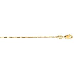 Finejewelers 14k White or Yellow Gold 17 Inch 0.6mm Box Chain with Lobster Clasp