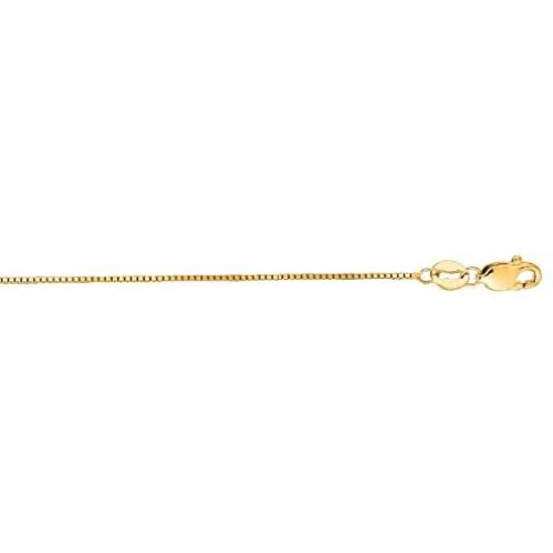 Finejewelers 14k White or Yellow Gold 17 Inch 0.6mm Box Chain with Lobster Clasp