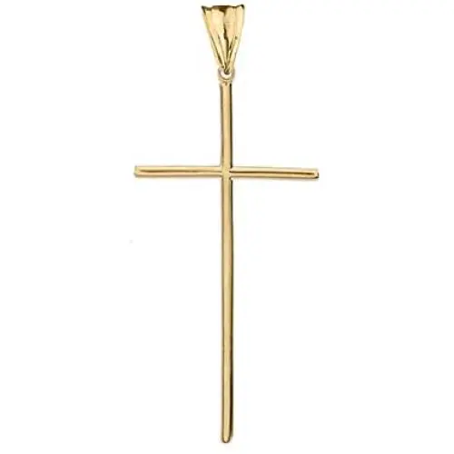 Dainty 14k Yellow Gold Simple Christian Cross Pendant Dainty 14k Yellow Gold Simple Christian Cross Pendant