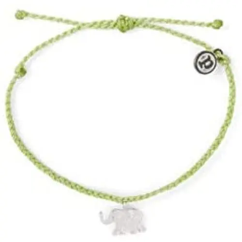Pura Vida Gold or Silver Elephant Charity Wildlife Bracelet - 100% Waterproof, Adjustable Band - Coated Charm Pura Vida Gold or Silver Elephant Charity Wildlife Bracelet - 100% Waterproof, Adjustable Band - Coated Charm