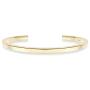 Miabella 925 Sterling Silver Italian 4mm Squared Cuff Polished Bangle Bracelet for Women Men 7, 8 Inch White or 18K Yellow Gold Plated Bracelet Made in Italy