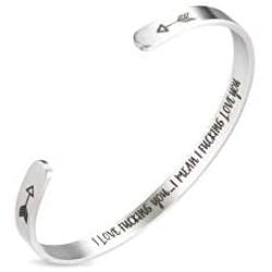 A N KINGPiiN Inspirational Bracelets for Women Inspirational Gift for Women Girls Men Motivational Birthday Cuff Bangle Friendship Personalized Mantra Jewelry Come Gift Box