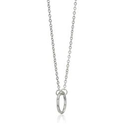 Ello Elli Silver, Rose Gold, Gold or Black Tone Karma Dainty Open Circle Minimalist Necklace