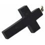 CRYSTALMIRACLE Beautiful Black Tourmaline Gemstone Cross Pendant Crystal Healing Fashion Jewelry Men Women Gift Positive Energy Deflector Luck Powerful Fear Health Handcrafted Meditation