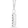 September Birthstone - Blue Sapphire and Diamond Heart Pendant Necklace in 10K White Gold (2mm Blue Sapphire) September Birthstone - Blue Sapphire and Diamond Heart Pendant Necklace in 10K White Gold (2mm Blue Sapphire)