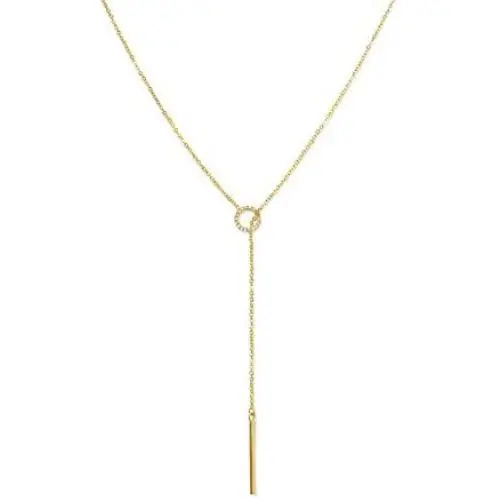 Gorgeous Y Necklace for Women | Gold Bar Necklace | Candace Cameron Designed Lariat Necklaces | Gold Necklaces for Women | Drop Necklaces for Women | 14k Gold Necklace | Front Adjustable Long Chain Necklace