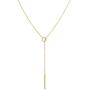 Gorgeous Y Necklace for Women | Gold Bar Necklace | Candace Cameron Designed Lariat Necklaces | Gold Necklaces for Women | Drop Necklaces for Women | 14k Gold Necklace | Front Adjustable Long Chain Necklace