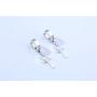 VNOX Stainless Cool Clip On Earrings Non Piercing Stainless Ankh Cross Charm Dangle Hinged Stud Earrings for Men Women Teen Gilrs Boys