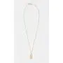 gorjana Womens Griffin Dog Tag Charm Hammered Pendant Necklace, 18K Gold Plated, 19 inch Chain