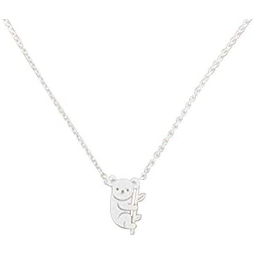 JczR.Y Cute Koala Bear Necklace Pendant Simple Lovely Australian Bear Woodland Animal Necklace for Women Girls