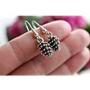 Pine cone earrings, silver earrings, silver jewelry, forest earrings, autumn fashion, woodland earrings, bohemian earrings, urban fashion