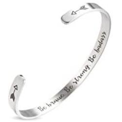 A N KINGPiiN Inspirational Bracelets for Women Inspirational Gift for Women Girls Men Motivational Birthday Cuff Bangle Friendship Personalized Mantra Jewelry Come Gift Box