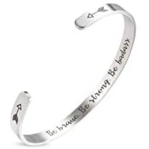 A N KINGPiiN Inspirational Bracelets for Women Inspirational Gift for Women Girls Men Motivational Birthday Cuff Bangle Friendship Personalized Mantra Jewelry Come Gift Box