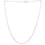 Sterling Silver 1.5mm Singapore Rope Chain Necklace, Choice of Colors and Size from 14'' to 36''