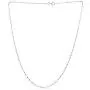 Sterling Silver 1.5mm Singapore Rope Chain Necklace, Choice of Colors and Size from 14'' to 36''