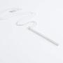 LittleB Vertical Bar Pendent Necklace Silver Decorative Long Necklaces Chain Prom Jewelry for Women and Girls