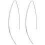 Curved Cut Threader Earrings-Simple Lightweight Open Wire Needle Drop Dangle Bead Threader Earrings