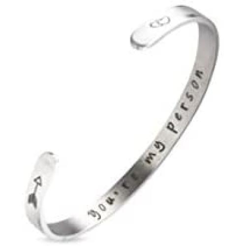 A N KINGPiiN Inspirational Bracelets for Women Inspirational Gift for Women Girls Men Motivational Birthday Cuff Bangle Friendship Personalized Mantra Jewelry Come Gift Box