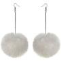 6 Pairs Faux Fur Fluffy Pom Pom Drop Dangle Earrings Set Bohemia Ethnic Handmade Colorful Long Ball Tassel Earrings Thanksgiving Christmas Earrings Gifts for Women Girls Jewelry