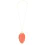 RIAH FASHION Antique Bohemian Silky Thread Fan Tassel Statement Necklace - Vintage Gold Feather Shape Strand Fringe Lightweight Long Chain