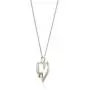 NATALIA DRAKE Genuine Diamond Open Heart Necklace for Women in 10K Yellow Gold and Rhodium Plated Sterling Silver NATALIA DRAKE Genuine Diamond Open Heart Necklace for Women in 10K Yellow Gold and Rhodium Plated Sterling Silver
