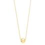 Floating Ball Pendant Necklace 14K Yellow Gold Polished Shiny on Box Chain Italy UNICORNJ 16''