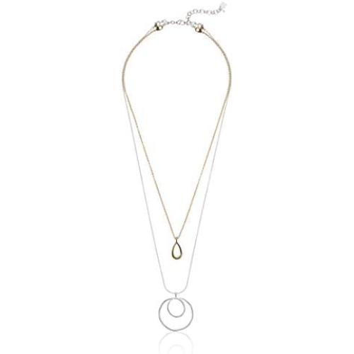 Lucky Brand Jewelry Layer Pendant Necklace, Two Tone