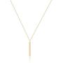 itianxi Gold Tiny Y Shaped Dainty Necklace 18K Gold Plated Cute Bar Vertical Lariat Necklace for Women