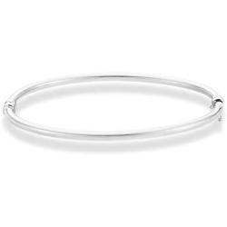 Miabella 925 Sterling Silver Italian Classic Hinged Bangle Bracelet for Women Teen Girls, 6.75 to 8 Inch Made in Italy