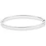 Miabella 925 Sterling Silver Italian Classic Hinged Bangle Bracelet for Women Teen Girls, 6.75 to 8 Inch Made in Italy